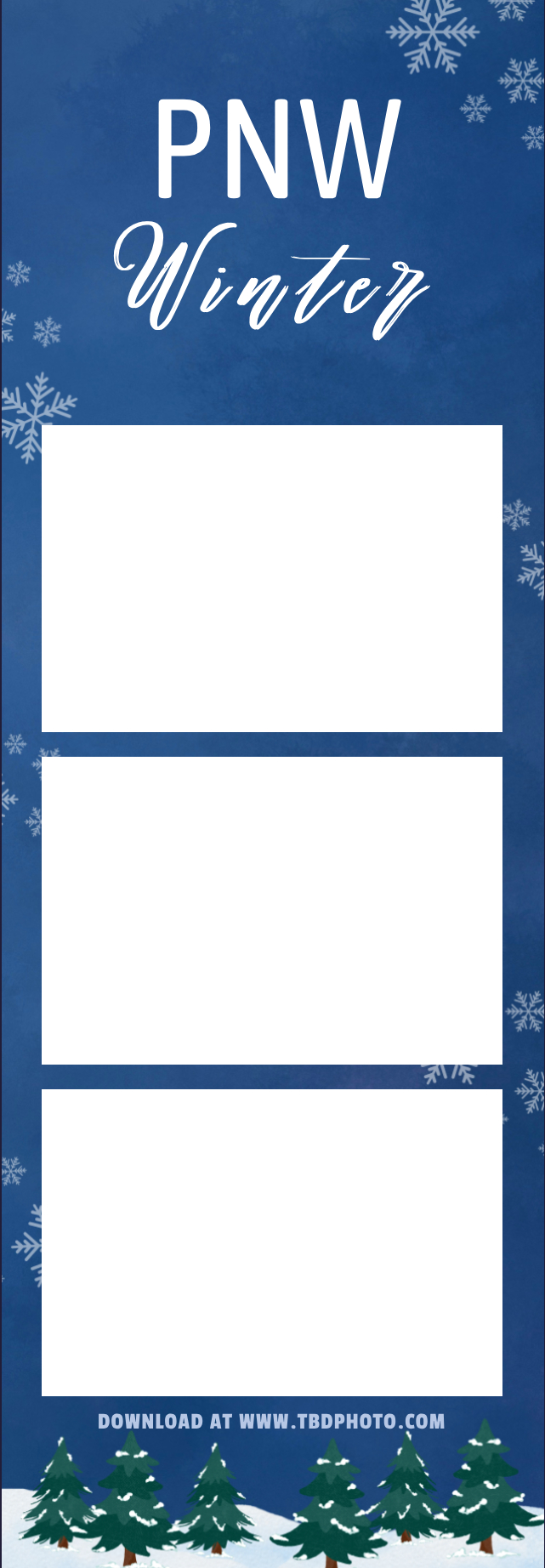 PNW Winter photo strip template